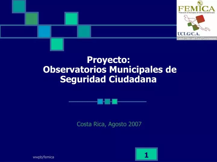 proyecto observatorios municipales de seguridad ciudadana