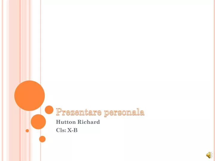 PPT - Prezentare personala PowerPoint Presentation, free ...