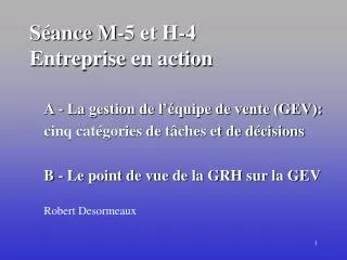 s ance m 5 et h 4 entreprise en action