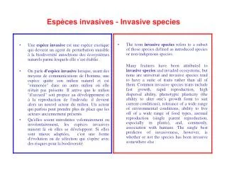 esp ces invasives invasive species