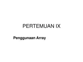 pertemuan ix