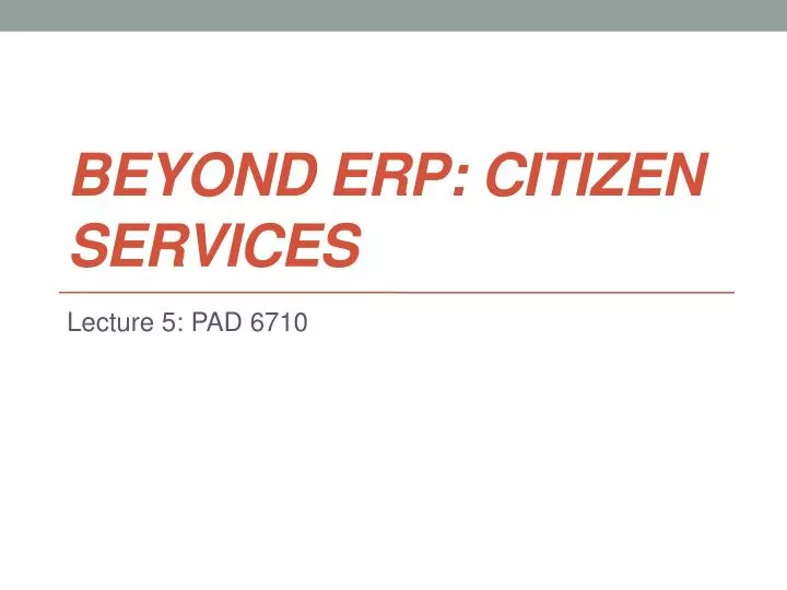 beyond erp citizen services