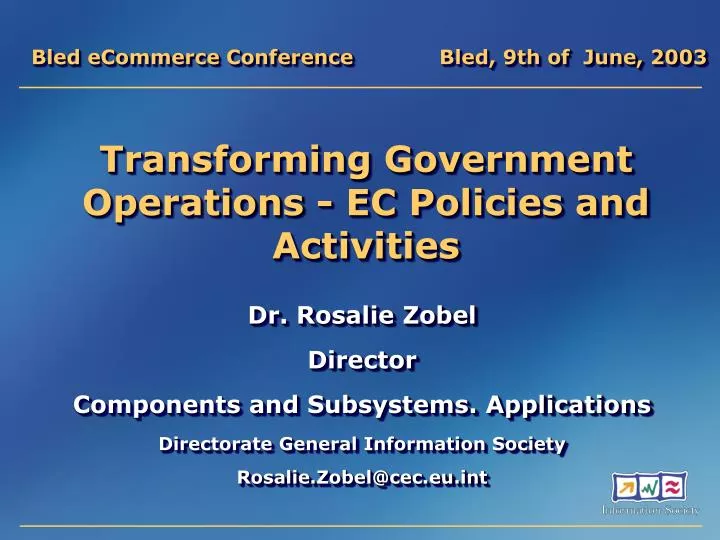 transforming government operations ec policies and activities
