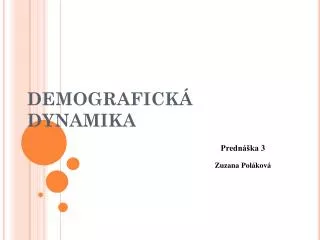 demografick dynamika