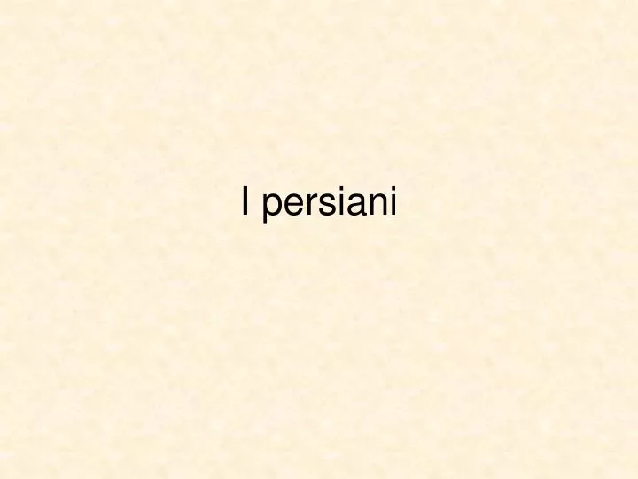 i persiani