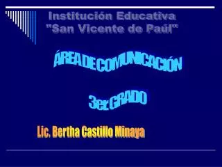 InstituciÃ³n Educativa "San Vicente de PaÃºl"