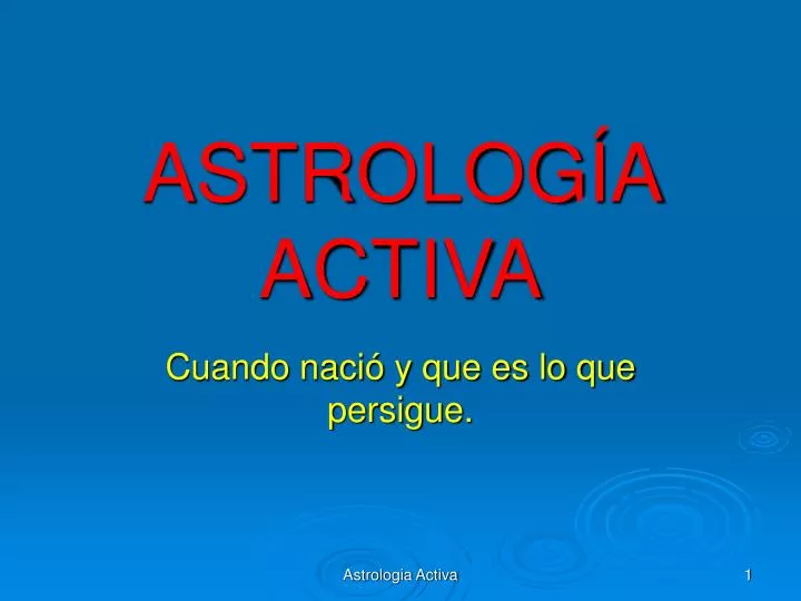 astrolog a activa