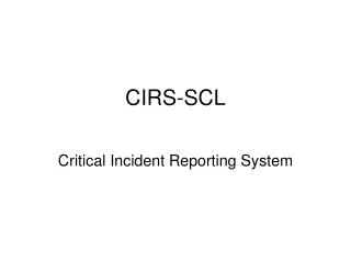 cirs scl