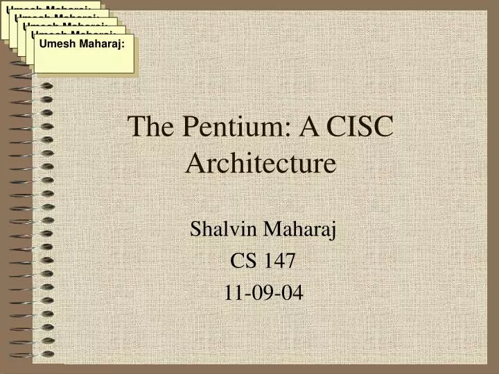 the pentium a cisc architecture