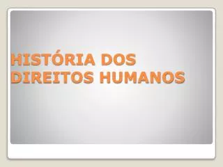 hist ria dos direitos humanos
