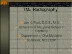 TMJ Radiography - slide 1