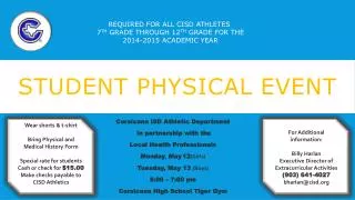 Student Physical Event