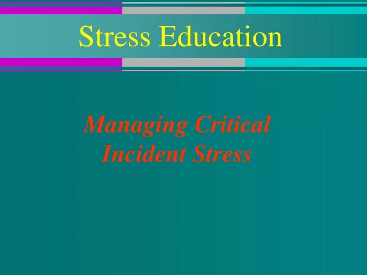 stress education