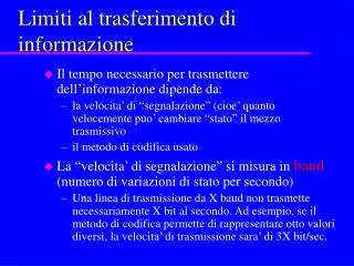 limiti al trasferimento di informazione