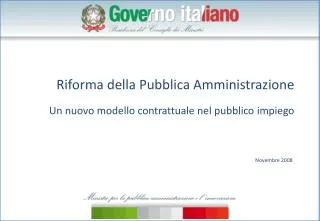 riforma della pubblica amministrazione un nuovo modello contrattuale nel pubblico impiego
