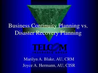 Business Continuity Planning vs. Disaster Recovery Planning
