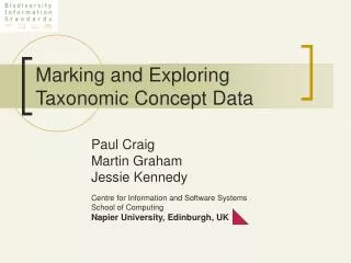Marking and Exploring Taxonomic Concept Data