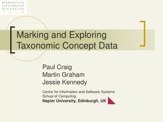 marking and exploring taxonomic concept data