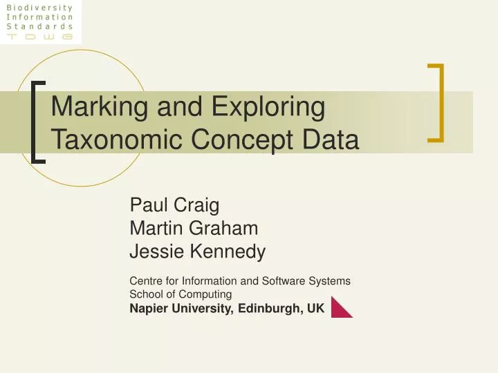 marking and exploring taxonomic concept data