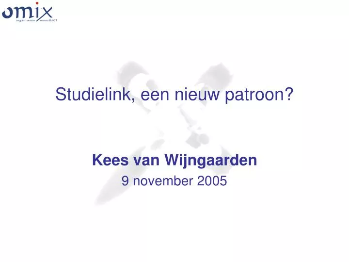 studielink een nieuw patroon