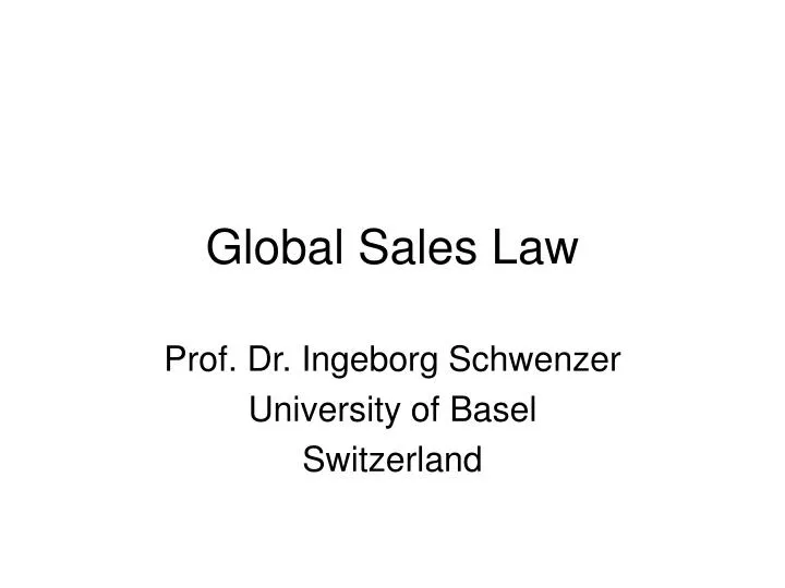 global sales law