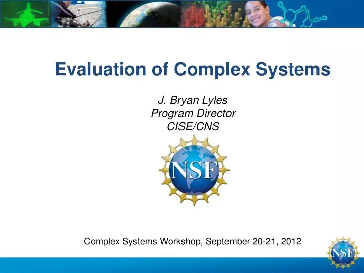 complex systems workshop september 20 21 2012