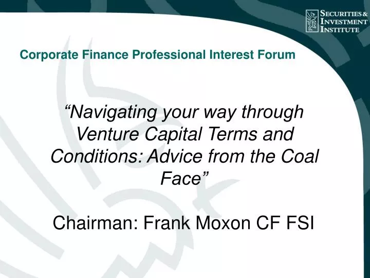 corporate finance professional interest forum