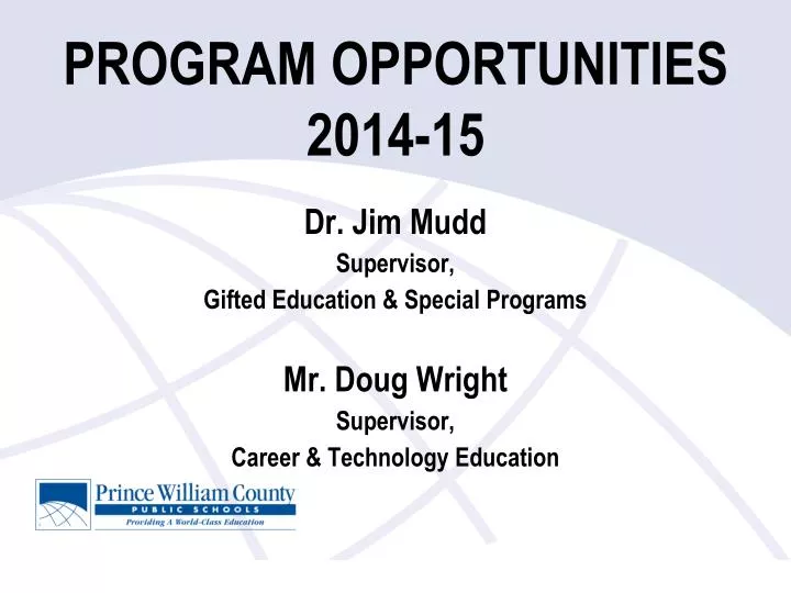 program opportunities 2014 15
