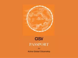 CISV PASSPORT for Active Global Citizenship