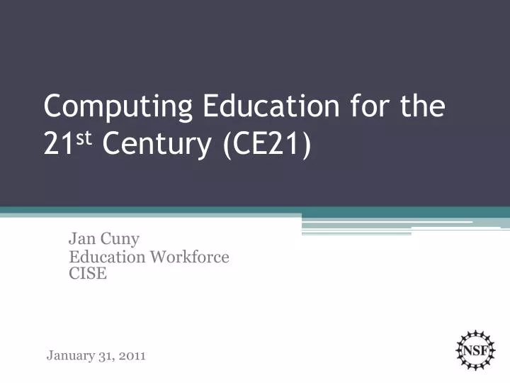 computing education for the 21 st century ce21