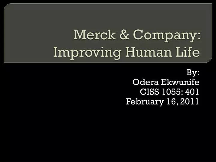 merck company improving human life