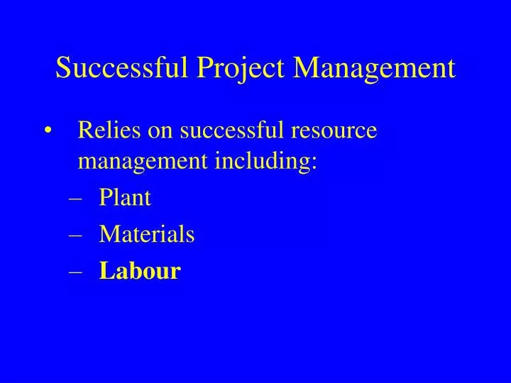 successful project management