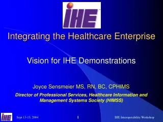 Integrating the Healthcare Enterprise