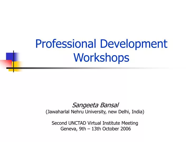 professional development workshops