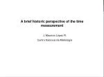 A brief historic perspective of the time measurement - slide 1