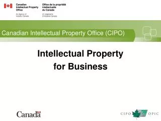 Canadian Intellectual Property Office (CIPO)