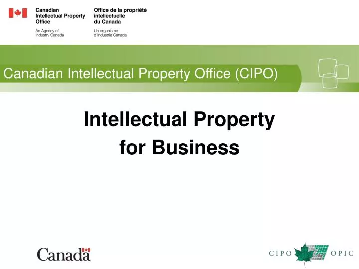 canadian intellectual property office cipo
