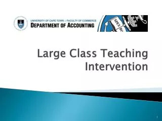 Large Class Teaching Intervention