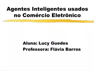 agentes inteligentes usados no com rcio eletr nico