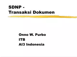 sdnp transaksi dokumen