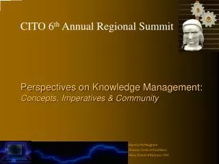Perspectives on Knowledge Management: Concepts, Imperatives &amp; Community