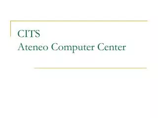 CITS Ateneo Computer Center