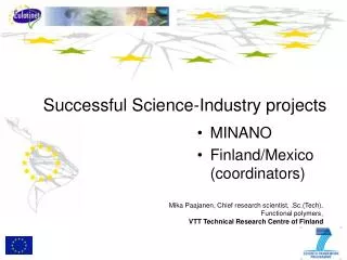 Successful Science-Industry projects