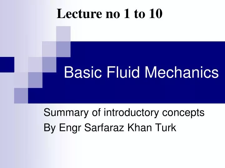 basic fluid mechanics