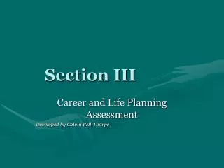 Section III