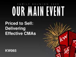 Priced to Sell: Delivering Effective CMAs