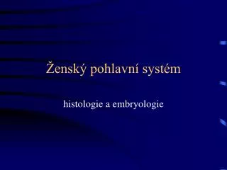 ensk pohlavn syst m