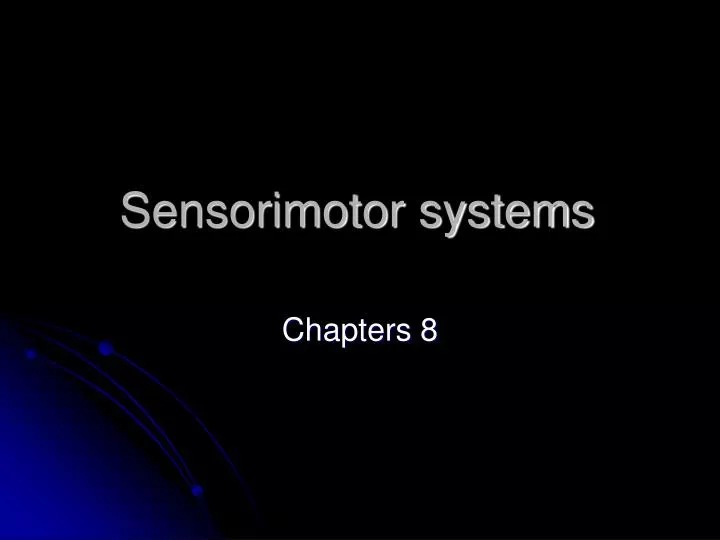 sensorimotor systems