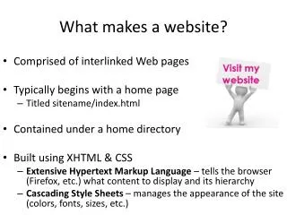What makes a website?