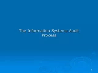 The Information Systems Audit Process